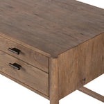 Featuring Glenview Weathered Oak Veneer Desk by Four Hands at Amethyst Home. Traditional, reimagined. Made from rustic weathered oak, this desk brings generous storage space to the office. Simple hardware is finished in an aged bronze.Overall Dimensions: 67.50"w x 27.50"d x 31.00"hWeight : 148.37 lbsMaterials: Thick Oak Veneer, Solid Oak. Amethyst Home provides interior design, new home construction design consulting, vintage area rugs, and lighting in the Austin metro area.