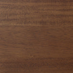 Design with flexibility. Finished in a warm toasted walnut, an oval acacia tabletop, cone-tapered legs and iron detailing speak to Scandinavian modernism. Expansion from 84" to 104" means more space when company calls Amethyst Home provides interior design, new home construction design consulting, vintage area rugs, and lighting in the Miami metro area.