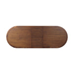 Design with flexibility. Finished in a warm toasted walnut, an oval acacia tabletop, cone-tapered legs and iron detailing speak to Scandinavian modernism. Expansion from 84" to 104" means more space when company calls Amethyst Home provides interior design, new home construction design consulting, vintage area rugs, and lighting in the Park City metro area.