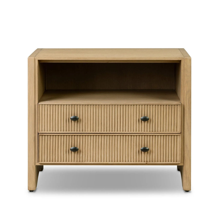 Hazel Nightstand - Light Wash Oak Veneer | shipping 06/18/2026