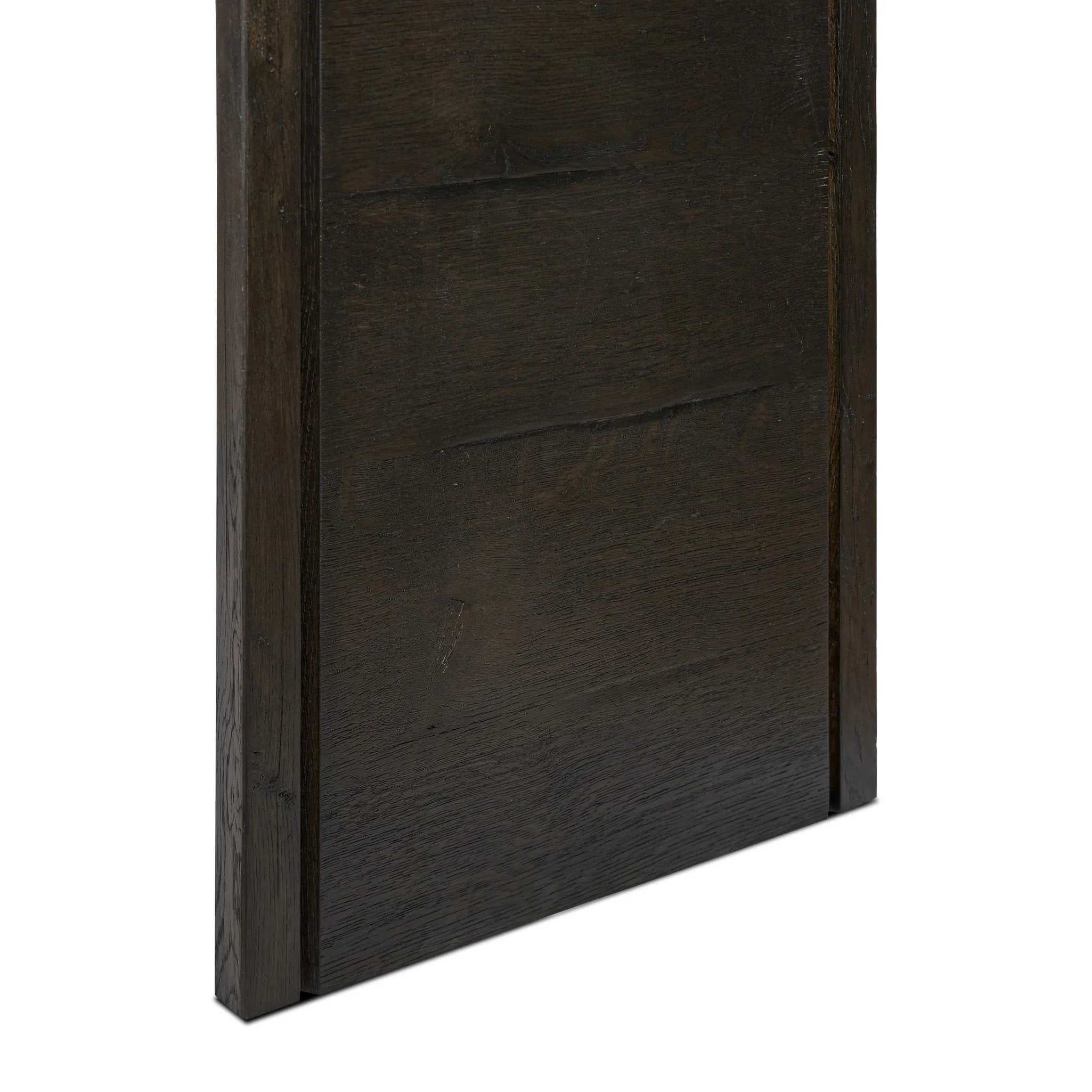 Featuring Henry Charcoal Oak Thick Veneer Desk by Four Hands at Amethyst Home. Made from solid reclaimed oak finished in a rustic charcoal, this slim-profile desk shapes subtly curved corners, bringing a handcrafted look to a minimalist form. Designed in partnership with longtime Four Hands collaborator Thomas Bina and Brazilian designer Ronald Sasson.. Amethyst Home provides interior design, new home construction design consulting, vintage area rugs, and lighting in the Salt Lake City metro area.