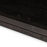 With rounded sides inspired by Eighties design, almond-finished oak brings depth into any room in your home. Spacious shelves