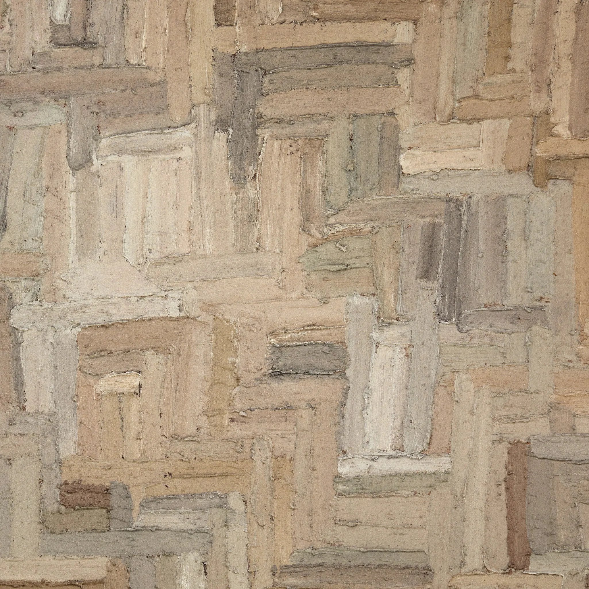 Based in Austin, Texas, abstract-expressionist painter Tyler Guinn looks to texture and organic sensibility to shape his wide variety of works, from geometric pieces and flowing landscapes to mark making and automatic writing. If not currently in stock, this texture-enhanced piece ships within three weeks. Handmade in Austin, Texas Amethyst Home provides interior design, new home construction design consulting, vintage area rugs, and lighting in the Kansas City metro area.