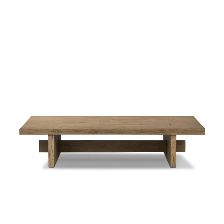 Isaac Rubbed Light Oak Coffee Table | shipping 02/27/2026