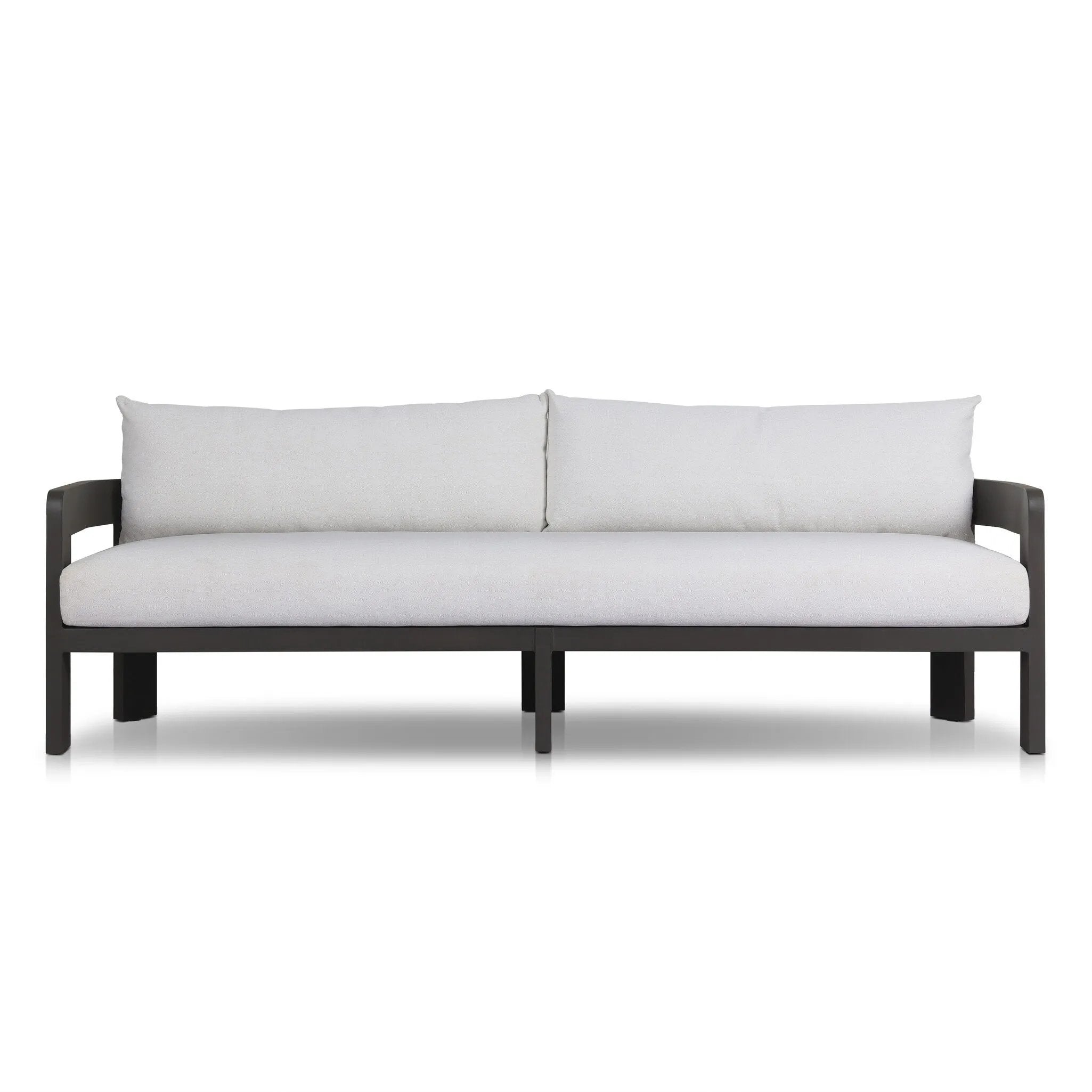 Featuring Jackson Alessi Linen Outdoor Metal Sofa by Four Hands at Amethyst Home. Expertly crafted sofa designed to elevate your outdoor space. Made with durable and high-quality linen fabric, this sofa is built to withstand the elements and provide comfort for years to come. Create a stylish and inviting outdoor oasis with the Jackson Alessi Linen Outdoor . Amethyst Home provides interior design, new home construction design consulting, vintage area rugs, and lighting in the Calabasas metro area.