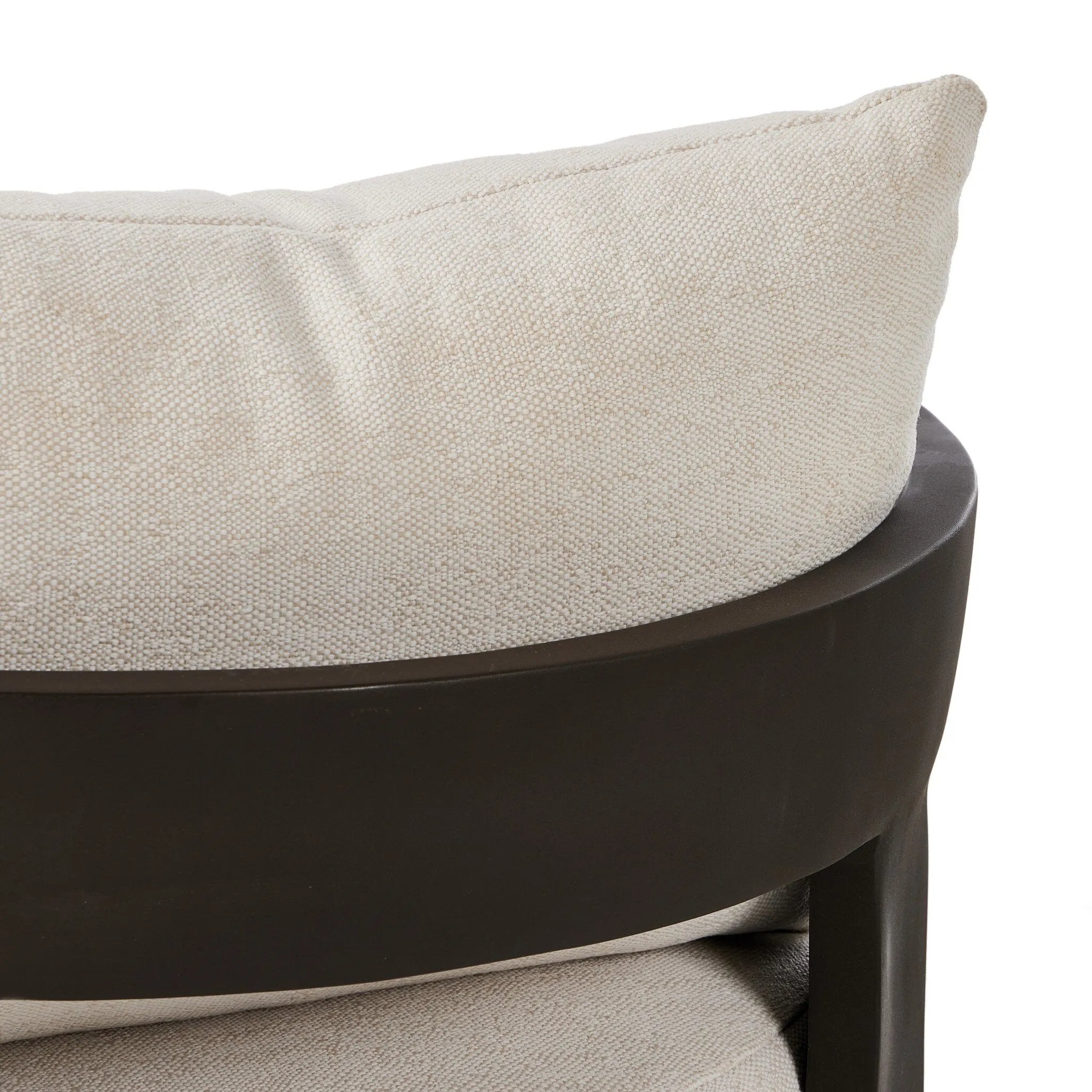 Featuring Jackson Alessi Linen Outdoor Metal Dining Chair by Four Hands at Amethyst Home. Introducing the Jackson Alessi Linen Outdoor Metal Dining Chair, the perfect addition to your outdoor space. Crafted with durable metal and coated in a sleek linen finish, this dining chair combines style and functionality. With its comfortable design, it's the perfe. Amethyst Home provides interior design, new home construction design consulting, vintage area rugs, and lighting in the Los Angeles metro area.