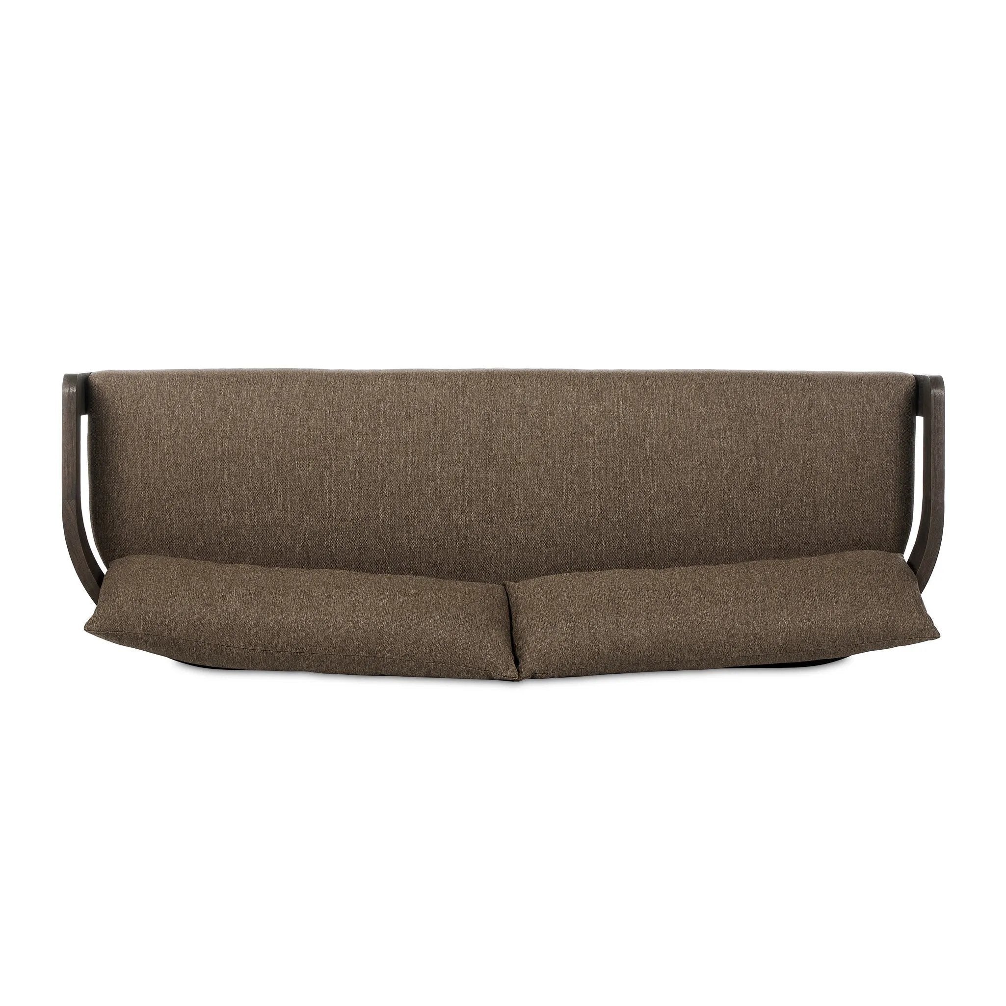 Featuring Jackson Ellor Brown Outdoor Sofa by Four Hands at Amethyst Home. Introducing the Jackson Ellor Brown Outdoor Sofa - your perfect addition to any backyard or patio. Made with durable materials, this sofa is built to withstand the elements and provide comfort for years to come. Get ready to relax and entertain in style with this timeless piece.. Amethyst Home provides interior design, new home construction design consulting, vintage area rugs, and lighting in the Salt Lake City metro area.