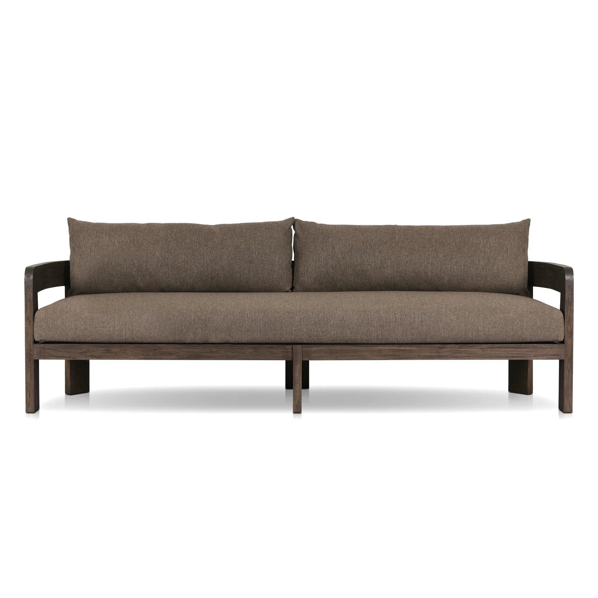 Featuring Jackson Ellor Brown Outdoor Sofa by Four Hands at Amethyst Home. Introducing the Jackson Ellor Brown Outdoor Sofa - your perfect addition to any backyard or patio. Made with durable materials, this sofa is built to withstand the elements and provide comfort for years to come. Get ready to relax and entertain in style with this timeless piece.
. Amethyst Home provides interior design, new home construction design consulting, vintage area rugs, and lighting in the Winter Garden metro area.