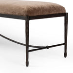 Featuring Jade Altair Mushroom Accent Bench by Four Hands at Amethyst Home. Channel Art Deco with a curved stretcher base of bronzed hammered iron and a velvety seat in a versatile earth tone. Style in the bedroom or entryway to create an extra surface, or in your living space for bonus seating.Overall Dimensions: 70.50"w x 20.50"d x 19.00"hWeight : 83.77 lbsMa. Amethyst Home provides interior design, new home construction design consulting, vintage area rugs, and lighting in the Miami metro area.
