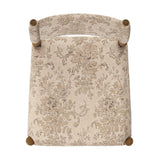 A midcentury-inspired piece brought to modern times. A supportive, sling-style back and seat cushion are upholstered in a soft, velvety fabric, with toasted oak armless framing Amethyst Home provides interior design, new home construction design consulting, vintage area rugs, and lighting in the Scottsdale metro area.