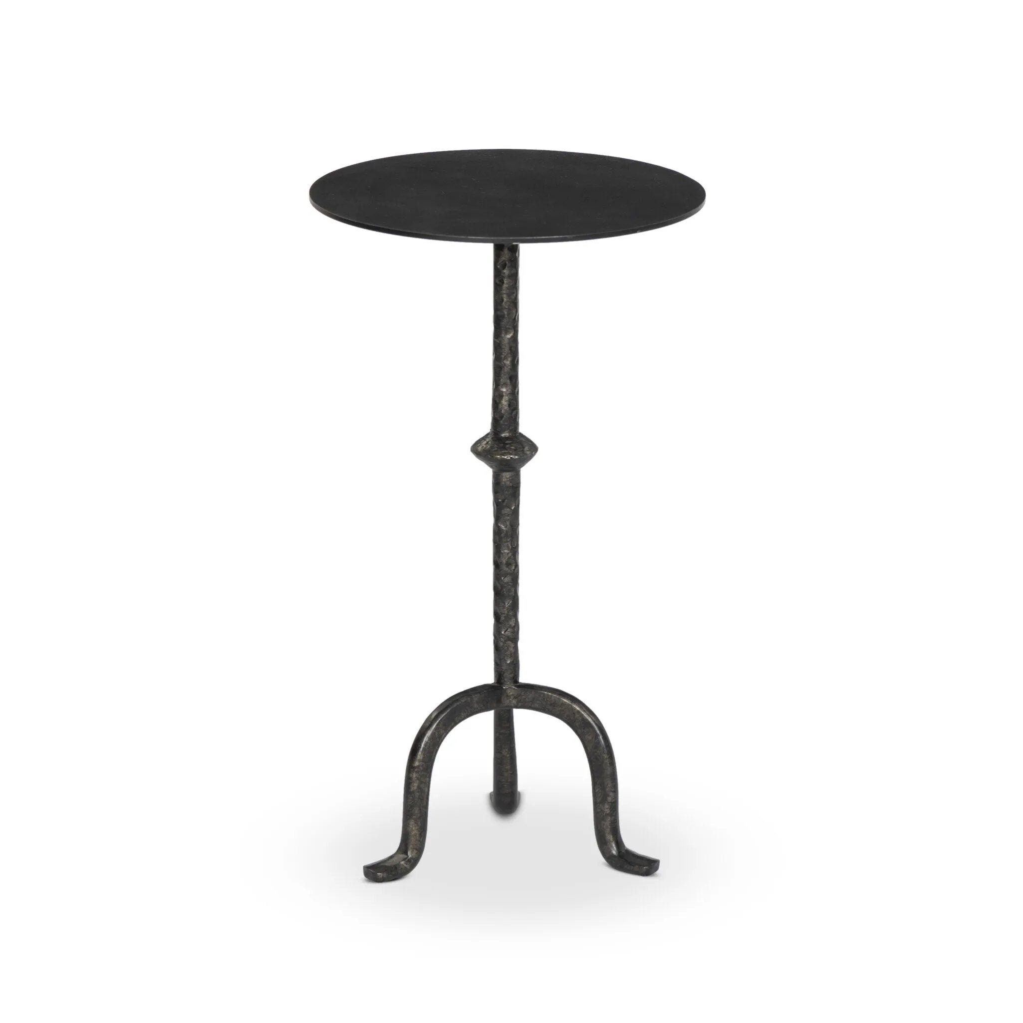 Featuring Jocelyn Raw Black Iron End Table by Four Hands at Amethyst Home. Formed from cast metal with a textured black finish, with turning details on the post for visual interest. Three curved legs are inspired by classic antique metal tables.
Size: 12" L x 12" W x 21" H
Materials: IronWeight: 4 lbs. Amethyst Home provides interior design, new home construction design consulting, vintage area rugs, and lighting in the Tampa metro area.