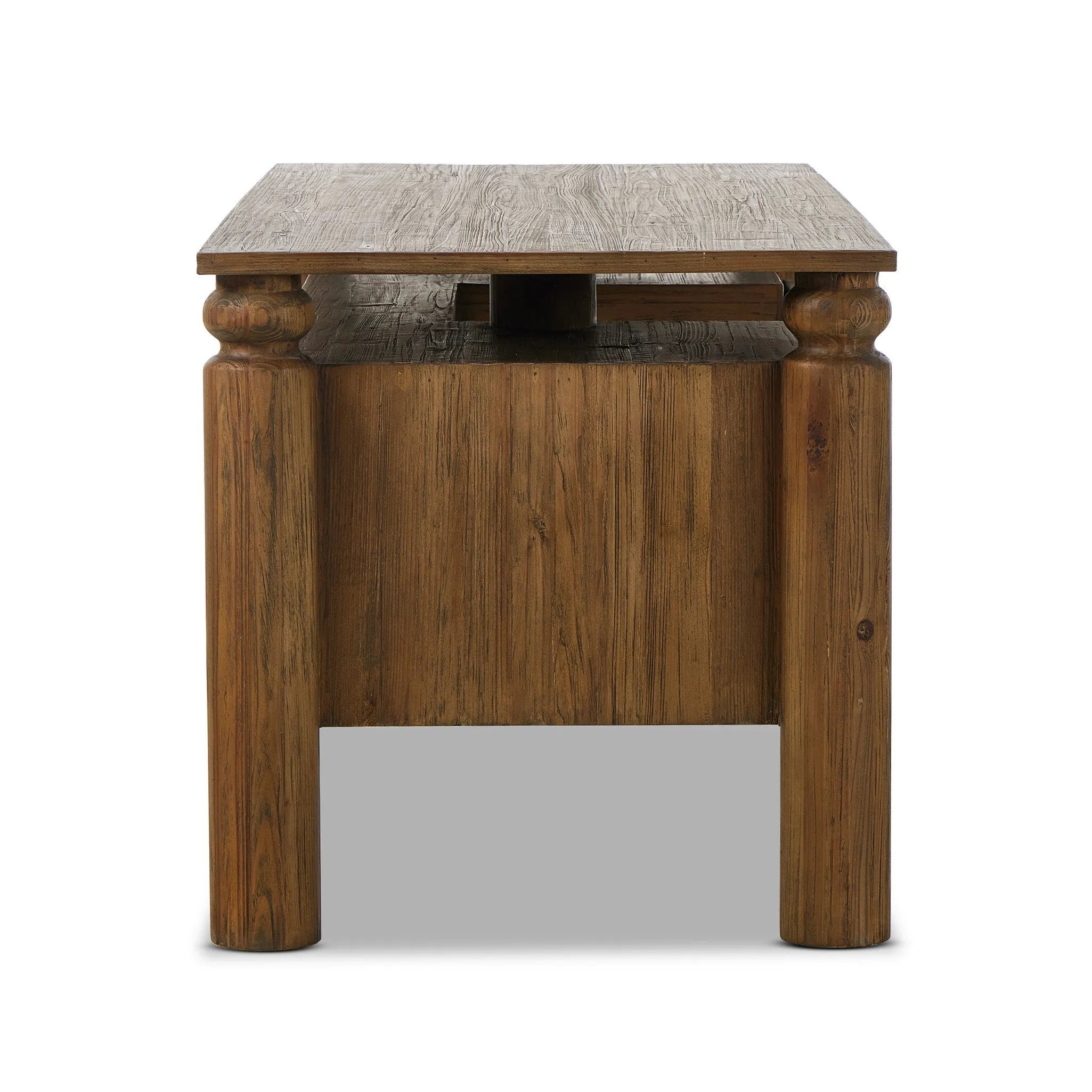 Featuring Kerrville Light Pine Desk by Four Hands at Amethyst Home. Crafted in light pine, this desk exudes rustic character with cylindrical legs and ample workspace. Equipped with doors, file drawers and shelves, it provides versatile storage solutions in a traditional design.
Overall Dimensions: 30.0" L x 75.0 " W x 30.5" H
Materials: Solid PineWeight: . Amethyst Home provides interior design, new home construction design consulting, vintage area rugs, and lighting in the Washington metro area.