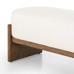 Featuring Kirby Alcala Cream Accent Bench by Four Hands at Amethyst Home. Style this modern accent bench just about anywhere. A cradle base of wire-brushed parawood supports a linen-like upholstered seat. Performance fabrics are specially created to withstand spills, stains, high traffic and wear, ensuring long-term comfort and unmatched durability.Overal. Amethyst Home provides interior design, new home construction design consulting, vintage area rugs, and lighting in the Los Angeles metro area.