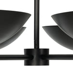 Featuring Klaus Jet Black Chandelier by Four Hands at Amethyst Home. Modern versatility shines in this chandelier, where aged brass domes cast ambient light atop a sleek matte black frame, ideal for various spaces and slanted ceilings.
Overall Dimensions: 41.0" L x 41.0 " W x 5.0" H
Collection: HuttonColors: Jet Black, Black CordMaterials: Iron, Thermoplast. Amethyst Home provides interior design, new home construction design consulting, vintage area rugs, and lighting in the Charlotte metro area.