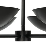 Featuring Klaus Jet Black Chandelier by Four Hands at Amethyst Home. Modern versatility shines in this chandelier, where aged brass domes cast ambient light atop a sleek matte black frame, ideal for various spaces and slanted ceilings.
Overall Dimensions: 41.0" L x 41.0 " W x 5.0" H
Collection: HuttonColors: Jet Black, Black CordMaterials: Iron, Thermoplast. Amethyst Home provides interior design, new home construction design consulting, vintage area rugs, and lighting in the Charlotte metro area.