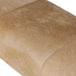 Make your space stand out with a unique accent bench of solid oak and hair on hide. Reflective of hides' one-of-a-kind nature, a variance in coloring, pattern and hair length is to be expected Amethyst Home provides interior design, new home construction design consulting, vintage area rugs, and lighting in the Charlotte metro area.