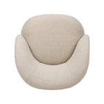 Low in profile with tight, impeccable tailoring, a 360-degree swivel chair is upholstered in a neutral performance fabric that works into a range of spaces and styles with ease. Foam cushioning and S-spring suspension ensures comfort. Amethyst Home provides interior design, new home construction design consulting, vintage area rugs, and lighting in the Dallas metro area.