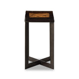 Featuring Lennie Amber Cast Glass Cast Glass End Table by Four Hands at Amethyst Home. An airy, angular base of charcoal-burnished iron supports a squared tabletop of amber cast glass, perfectly sized to keep your drink or book within reach.Overall Dimensions: 12.50"w x 12.50"d x 22.00"hWeight : 36.38 lbsMaterials : Cast Glass, Iron. Amethyst Home provides interior design, new home construction design consulting, vintage area rugs, and lighting in the Tampa metro area.