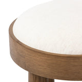 Featuring Louise Nomad Snow Accent Stool by Four Hands at Amethyst Home. A simple, charming stool with an oak wood veneer finish and upholstered seat. Tapered legs add subtle character.Overall Dimensions: 19.00"w x 19.00"d x 19.25"hWeight : 23.81 lbsMaterials: 92% Polyester, 8% Flax/Linen, Oak Veneer, Solid Ash. Amethyst Home provides interior design, new home construction design consulting, vintage area rugs, and lighting in the Monterey metro area.