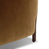 A fresh take on the traditional tub chair, with exaggerated depth for drama and comfort. Solid wood legs intersect upholstery for clean contrast and scale. This item has limited online distribution and may not be sold on websites without prior approval Amethyst Home provides interior design, new home construction design consulting, vintage area rugs, and lighting in the Monterey metro area.