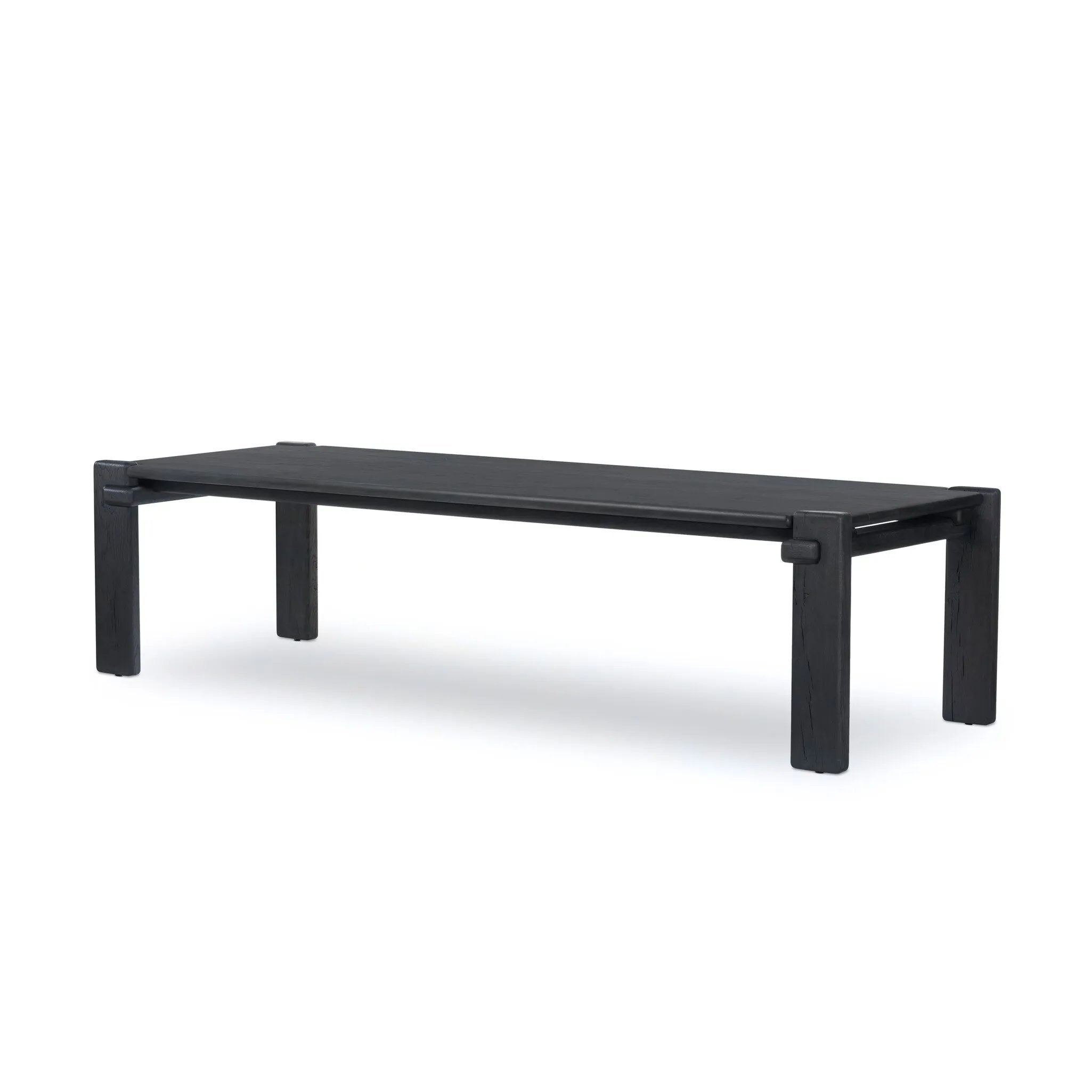 Designed by Thomas Bina and Ronald Sasson, a design partnership blending both modern minimalist and Brazilian influences. Crafted from natural reclaimed French oak with overstated joint details. Rounded edges bring a soft, playful feel to this grand-scale piece. Seats 12 Amethyst Home provides interior design, new home construction design consulting, vintage area rugs, and lighting in the Charlotte metro area.