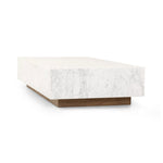 Featuring Masera White Carrara Marble Marble Coffee Table by Four Hands at Amethyst Home. A white Carrara marble slab, rich with veining and movement. Supported by a wooden plinth, marble takes the spotlight in a design that's simple and sophisticated at once.
Overall Dimensions: 30.0" L x 60.0 " W x 12.0" H
Collection: HughesColors: White Carrara Marble, Smok. Amethyst Home provides interior design, new home construction design consulting, vintage area rugs, and lighting in the Dallas metro area.