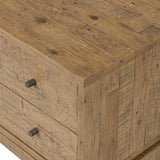 Bring organic character to your bedside with a two-drawer dresser of solid reclaimed pine. A rustic finish plays up natural knots and graining, for a beautifully rich look Amethyst Home provides interior design, new home construction design consulting, vintage area rugs, and lighting in the San Diego metro area.