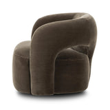 Featuring Mazie Monte Olive Swivel Chair by Four Hands at Amethyst Home. A fluid play on seating. This statement-making swivel chair features subtle cutouts on the back, with plush arms that hug the seat. Upholstered in an olive faux wool-mohair, bringing a plush moment to a classic frame.Overall Dimensions: 36.00"w x 32.00"d x 28.50"hWeight : 71.65 lbs. Amethyst Home provides interior design, new home construction design consulting, vintage area rugs, and lighting in the Newport Beach metro area.