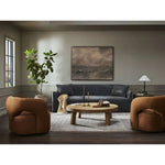 Featuring Mazie Nubuck Cognac Swivel Chair by Four Hands at Amethyst Home. Experience ultimate comfort and style with the Mazie Nubuck Cognac Swivel Chair. This sleek and modern chair features a swivel function for easy movement and convenience. Perfect for any room in your home, this chair is sure to elevate your seating experience. 
Overall Dimensions: . Amethyst Home provides interior design, new home construction design consulting, vintage area rugs, and lighting in the Kansas City metro area.