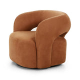 Featuring Mazie Nubuck Cognac Swivel Chair by Four Hands at Amethyst Home. Experience ultimate comfort and style with the Mazie Nubuck Cognac Swivel Chair. This sleek and modern chair features a swivel function for easy movement and convenience. Perfect for any room in your home, this chair is sure to elevate your seating experience. 
Overall Dimensions: 32.0" . Amethyst Home provides interior design, new home construction design consulting, vintage area rugs, and lighting in the Miami metro area.