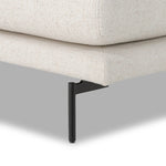 Featuring Melle Omari Natural 2-Piece Sectional by Four Hands at Amethyst Home. A minimalist form to redefine the contemporary sectional. Made from light, neutral high-performance with a slim profile, expert tailoring and plush cushions for comfort. Sleek metal legs and compact sizing make this piece a versatile anchor for smaller living spaces. Performan. Amethyst Home provides interior design, new home construction design consulting, vintage area rugs, and lighting in the Kansas City metro area.