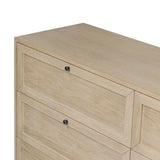 Featuring nine spacious drawers with smooth fronts fixed with matching knobs, this light oak veneer dresser brings spacious storage to the room. This item has been modified to comply with the STURDY Act. See a full list of modified products and data changes in the “STURDY Act” file in the Downloads section below Amethyst Home provides interior design, new home construction design consulting, vintage area rugs, and lighting in the Park City metro area.