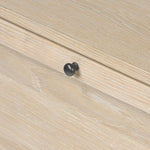 A light-finished oak veneer nightstand brings storage space to the bedside with two roomy drawers Amethyst Home provides interior design, new home construction design consulting, vintage area rugs, and lighting in the Omaha metro area.