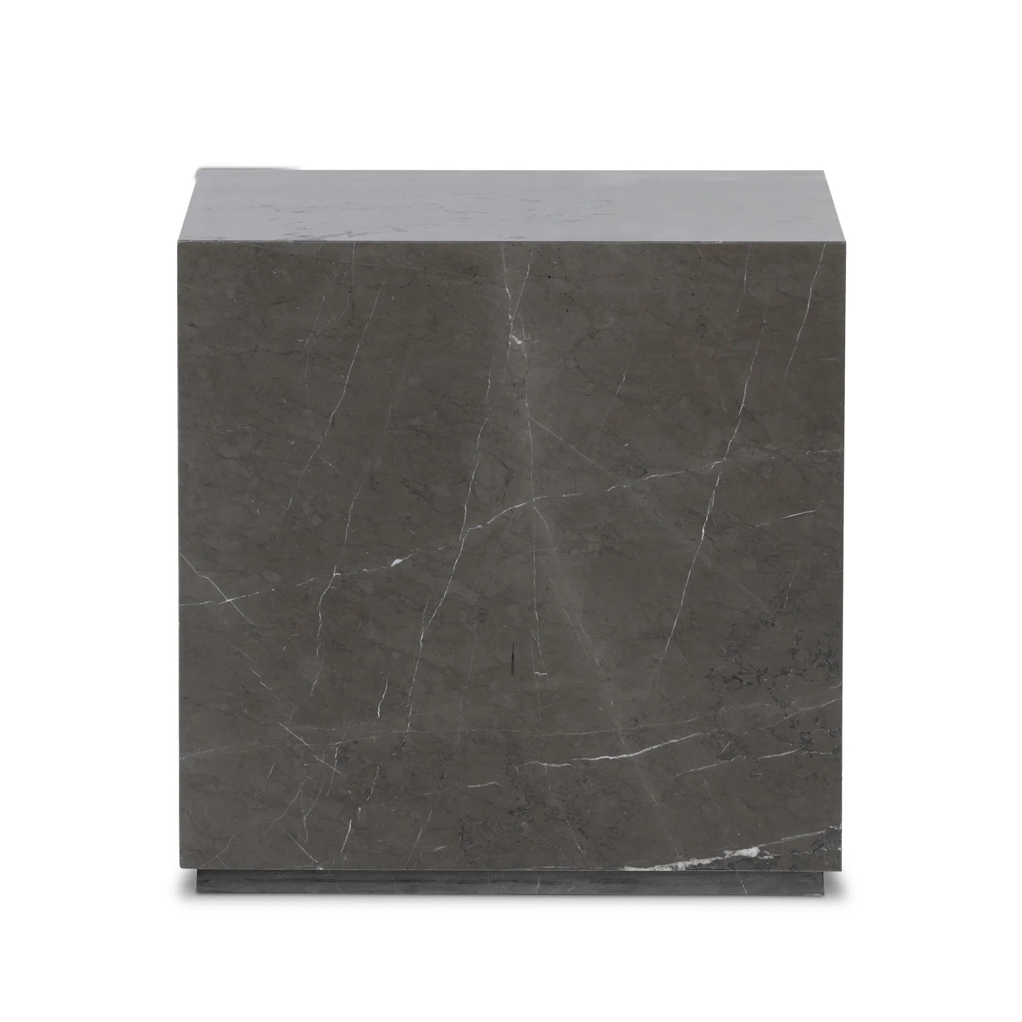 Featuring Modern Grey Italian Marble Marble Plinth End Table by Four Hands at Amethyst Home. Grey Italian marble shapes a cubed, plinth-style end table that can be styled just about anywhere.Overall Dimensions: 22.00"w x 22.00"d x 22.00"hWeight : 145.50 lbsMaterials: Solid Marble. Amethyst Home provides interior design, new home construction design consulting, vintage area rugs, and lighting in the Seattle metro area.