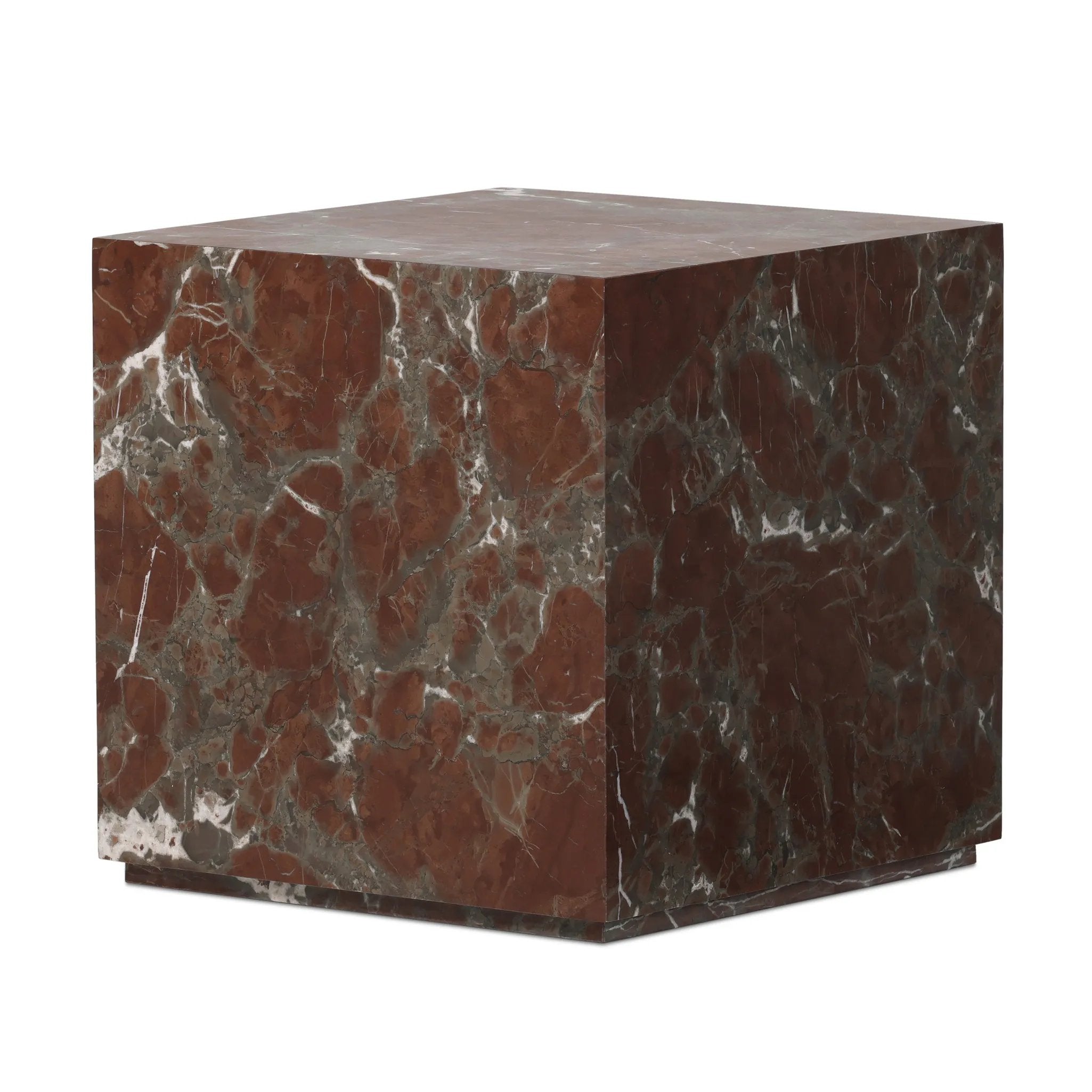 Featuring Modern Smoke and Russet Marble Marble Plinth End Table by Four Hands at Amethyst Home. Overall Dimensions: 22.00"w x 22.00"d x 22.00"hWeight : 145.50 lbsMaterials: Solid Marble. Amethyst Home provides interior design, new home construction design consulting, vintage area rugs, and lighting in the Calabasas metro area.