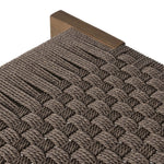 Featuring Moxie Stained Toasted Brown Outdoor Coffee Table by Four Hands at Amethyst Home. Create an outdoor space that transports you to far corners of the globe. Inspired by traditional designs found throughout Indonesia, this outdoor bench features a beautifully crafted frame made of FSC-certified solid teak with pull-through details and monochromatic weav. Amethyst Home provides interior design, new home construction design consulting, vintage area rugs, and lighting in the Houston metro area.