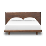 Featuring Nigel Rustic Brown Acacia Bed by Four Hands at Amethyst Home. Faux live edges elevate this slab-inspired bed made of rustic brown acacia. Rounded edges and inset legs soften an elongated silhouette. Platform-style base. Not compatible with adjustable frames.KingOverall Dimensions: 93.00"w x 88.00"d x 46.00"hWeight: 406.75 lbsQueenOverall Dimension. Amethyst Home provides interior design, new home construction design consulting, vintage area rugs, and lighting in the Charlotte metro area.