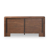 Featuring Nigel Rustic Brown Acacia Bed by Four Hands at Amethyst Home. Faux live edges elevate this slab-inspired bed made of rustic brown acacia. Rounded edges and inset legs soften an elongated silhouette. Platform-style base. Not compatible with adjustable frames.KingOverall Dimensions: 93.00"w x 88.00"d x 46.00"hWeight: 406.75 lbsQueenOverall Dimensi. Amethyst Home provides interior design, new home construction design consulting, vintage area rugs, and lighting in the Kansas City metro area.