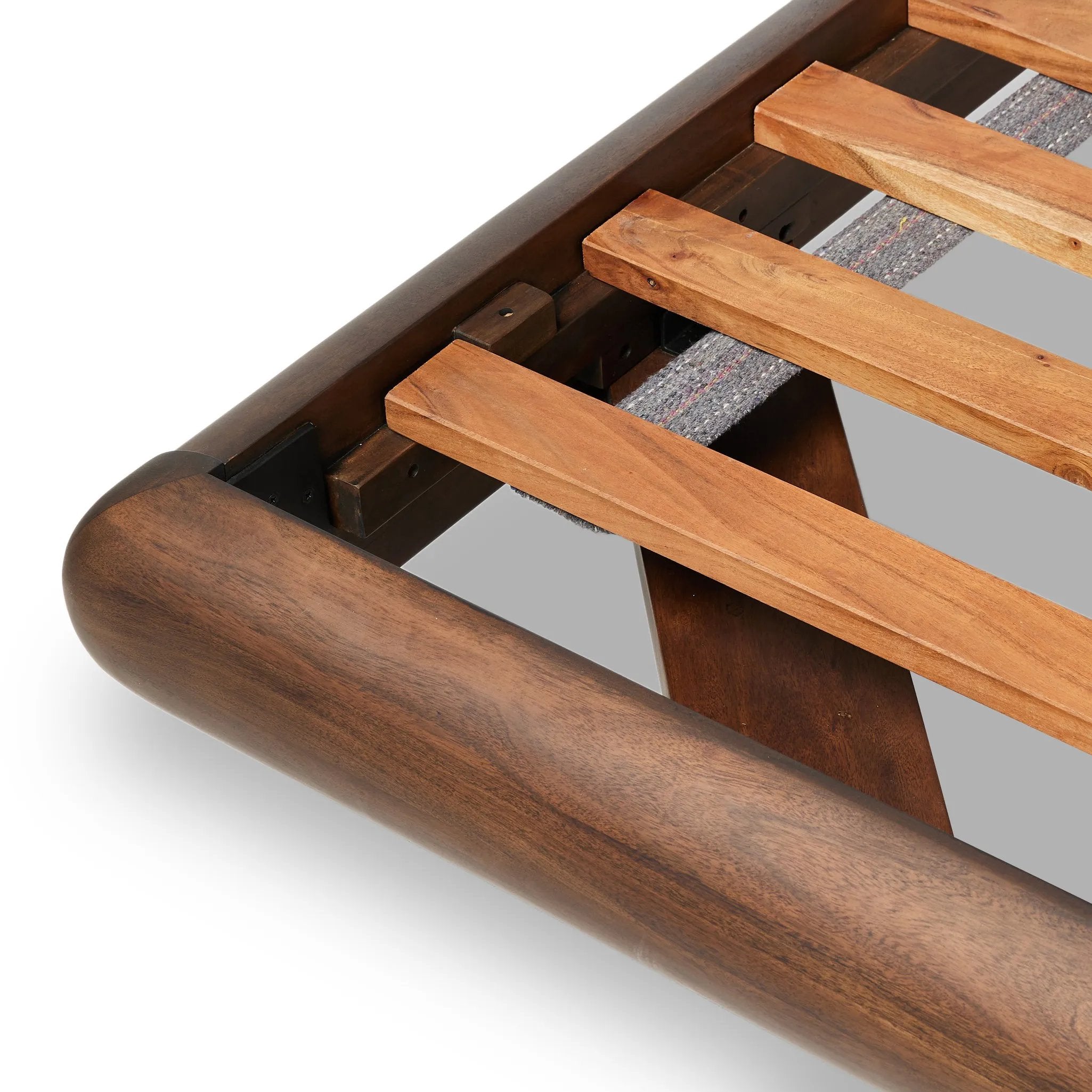 Featuring Nigel Rustic Brown Acacia Bed by Four Hands at Amethyst Home. Faux live edges elevate this slab-inspired bed made of rustic brown acacia. Rounded edges and inset legs soften an elongated silhouette. Platform-style base. Not compatible with adjustable frames.KingOverall Dimensions: 93.00"w x 88.00"d x 46.00"hWeight: 406.75 lbsQueenOverall Dimensions: 6. Amethyst Home provides interior design, new home construction design consulting, vintage area rugs, and lighting in the Miami metro area.