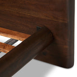 Featuring Nigel Rustic Brown Acacia Bed by Four Hands at Amethyst Home. Faux live edges elevate this slab-inspired bed made of rustic brown acacia. Rounded edges and inset legs soften an elongated silhouette. Platform-style base. Not compatible with adjustable frames.KingOverall Dimensions: 93.00"w x 88.00"d x 46.00"hWeight: 406.75 lbsQueenOverall Dimensions: 6. Amethyst Home provides interior design, new home construction design consulting, vintage area rugs, and lighting in the Omaha metro area.