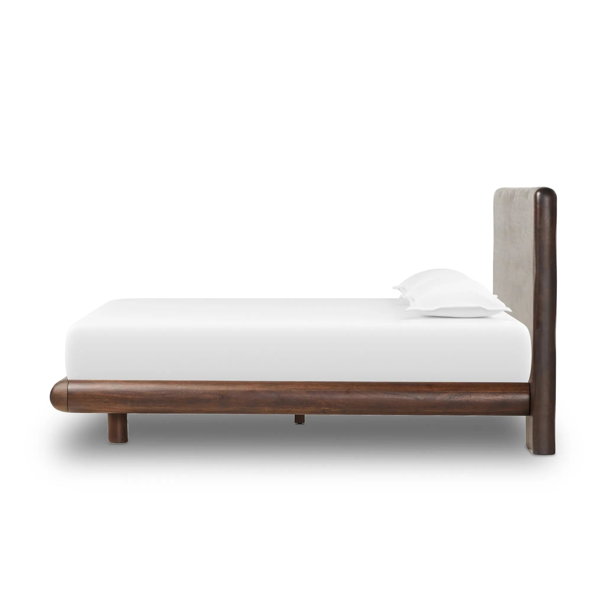 Featuring Nigel Rustic Brown Acacia Bed by Four Hands at Amethyst Home. Faux live edges elevate this slab-inspired bed made of rustic brown acacia. Rounded edges and inset legs soften an elongated silhouette. Platform-style base. Not compatible with adjustable frames.KingOverall Dimensions: 93.00"w x 88.00"d x 46.00"hWeight: 406.75 lbsQueenOverall Dimensions. Amethyst Home provides interior design, new home construction design consulting, vintage area rugs, and lighting in the Portland metro area.