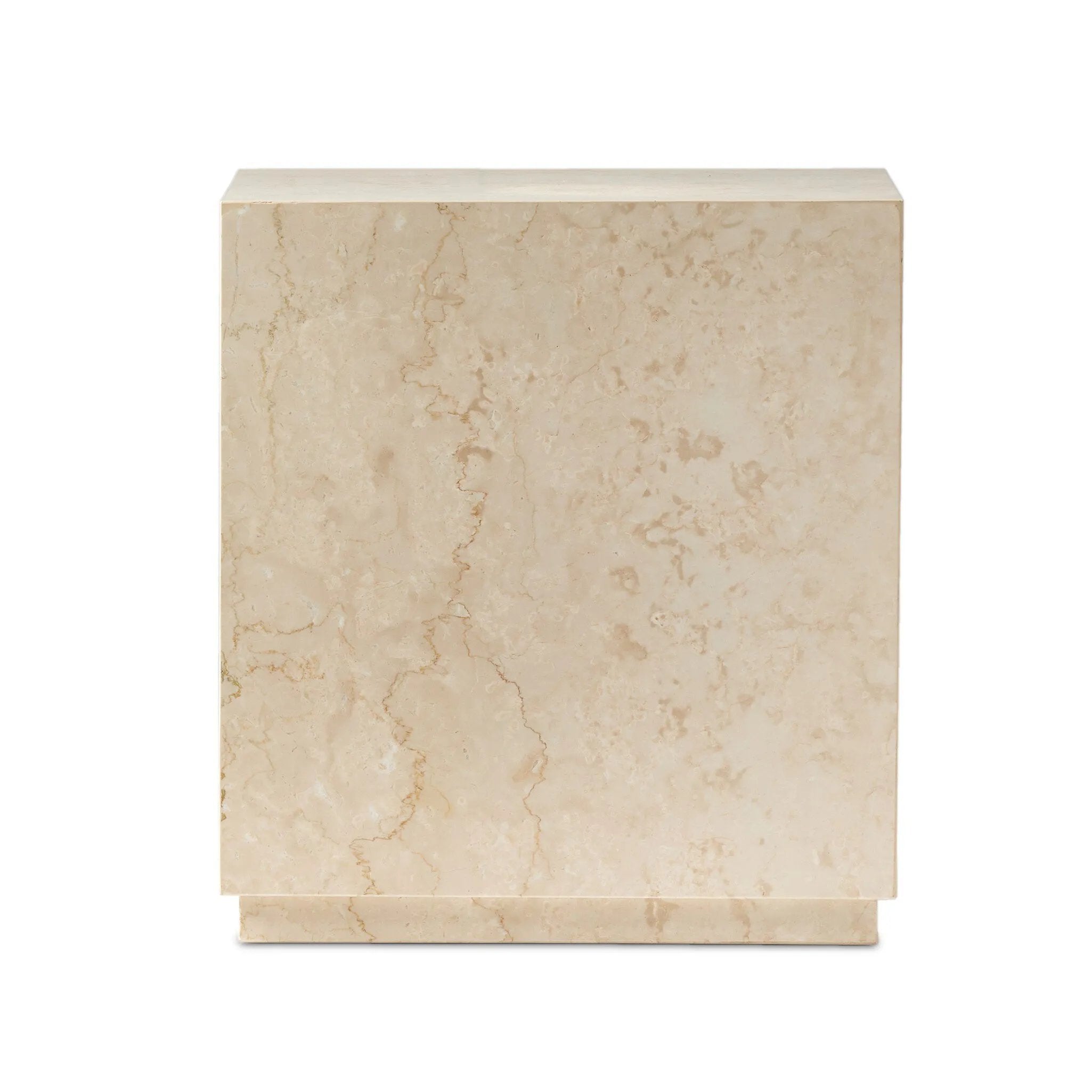 Featuring Oakland Cream Marble Square Outdoor End Table by Four Hands at Amethyst Home. Crafted from high-quality cream marble, the Oakland Square Outdoor End Table adds a touch of elegance to any outdoor space. With its sturdy construction and timeless design, this end table is perfect for holding drinks, books, and other essentials while you relax and enjoy . Amethyst Home provides interior design, new home construction design consulting, vintage area rugs, and lighting in the Boston metro area.