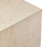 Featuring Oakland Cream Marble Square Outdoor End Table by Four Hands at Amethyst Home. Crafted from high-quality cream marble, the Oakland Square Outdoor End Table adds a touch of elegance to any outdoor space. With its sturdy construction and timeless design, this end table is perfect for holding drinks, books, and other essentials while you relax and enj. Amethyst Home provides interior design, new home construction design consulting, vintage area rugs, and lighting in the San Diego metro area.