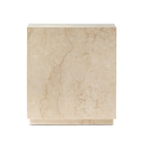 Featuring Oakland Cream Marble Square Outdoor End Table by Four Hands at Amethyst Home. Crafted from high-quality cream marble, the Oakland Square Outdoor End Table adds a touch of elegance to any outdoor space. With its sturdy construction and timeless design, this end table is perfect for holding drinks, books, and other essentials while you relax and en. Amethyst Home provides interior design, new home construction design consulting, vintage area rugs, and lighting in the Scottsdale metro area.