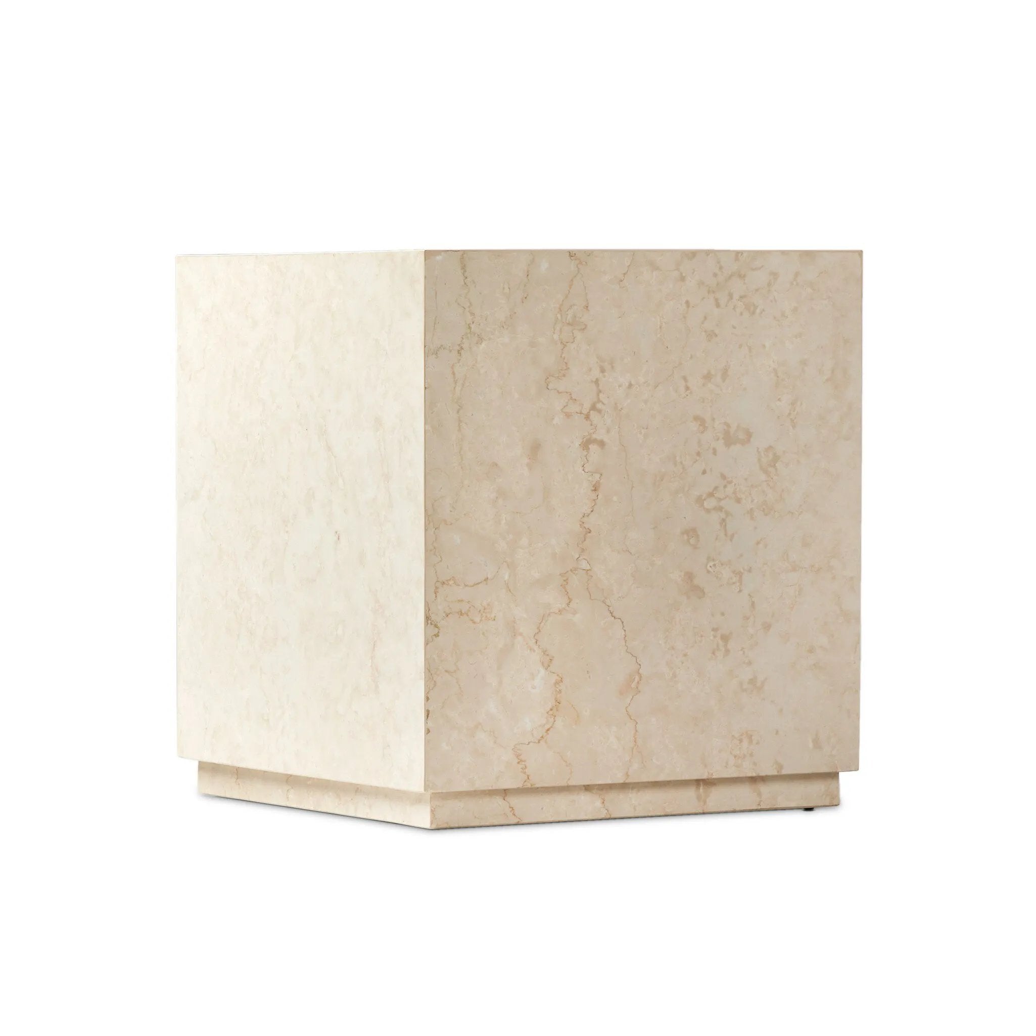 Featuring Oakland Cream Marble Square Outdoor End Table by Four Hands at Amethyst Home. Crafted from high-quality cream marble, the Oakland Square Outdoor End Table adds a touch of elegance to any outdoor space. With its sturdy construction and timeless design, this end table is perfect for holding drinks, books, and other essentials while you relax and enjoy t. Amethyst Home provides interior design, new home construction design consulting, vintage area rugs, and lighting in the Tampa metro area.