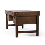 Featuring Oakley Dark Toasted Oak Veneer Desk by Four Hands at Amethyst Home. Made from warm-toasted oak, brass-finished bolt covers add an aesthetic element to a storage-driven desk. Eight drawers plus open shelving offer plenty of space for office staples.Overall Dimensions: 72.00"w x 32.00"d x 30.00"hWeight : 186.29 lbsMaterials: Oak Veneer. Amethyst Home provides interior design, new home construction design consulting, vintage area rugs, and lighting in the Nashville metro area.