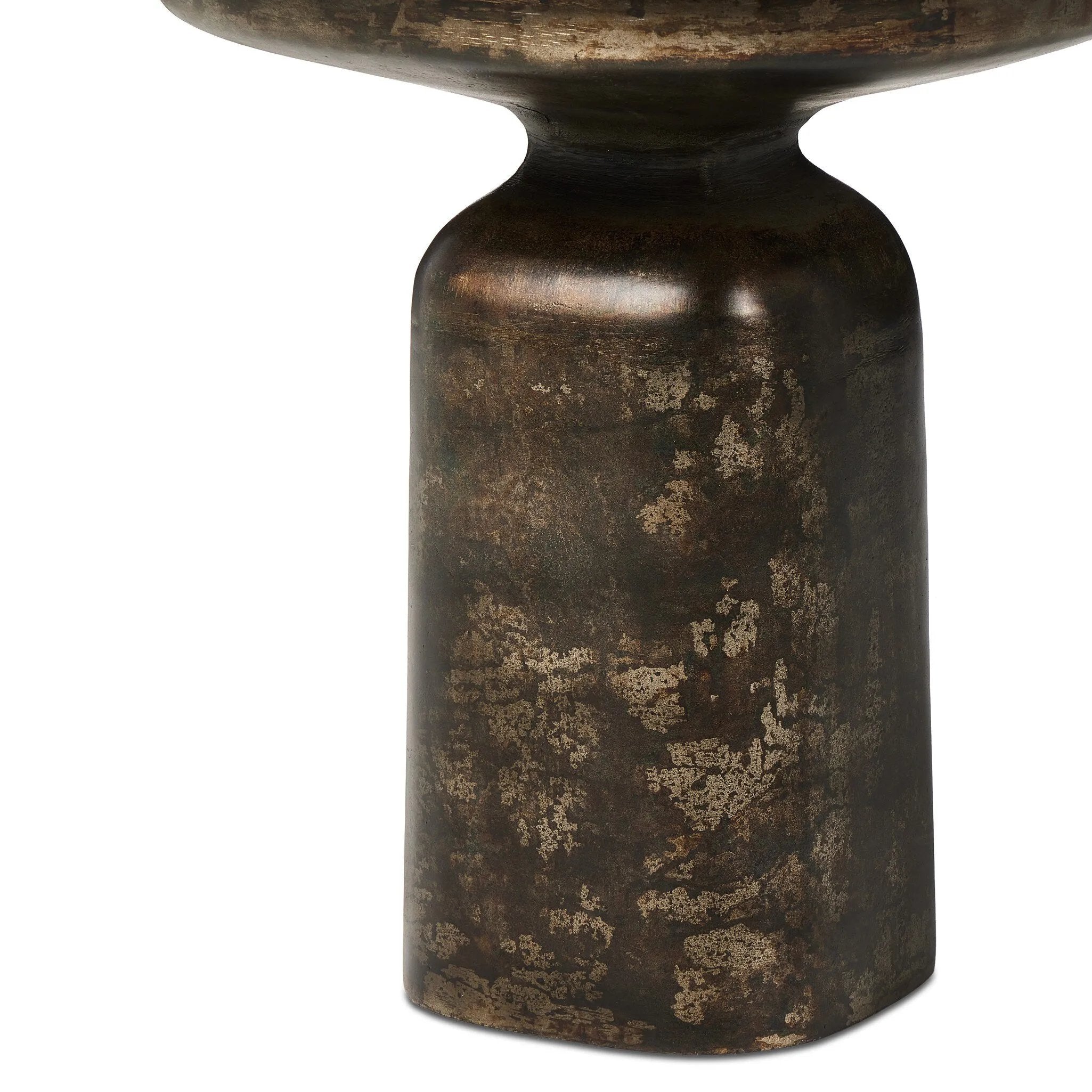 Featuring Odessa Distressed Bronze End Table by Four Hands at Amethyst Home. Forged from cast iron with a distressed bronze patina finish. A sturdy pedestal base and rounded square top create a functional, industrial-inspired piece.+
Overall Dimensions: 17.75" L x 17.75 " W x 20.0" H
Materials: AluminumWeight: 24.16 lbs. Amethyst Home provides interior design, new home construction design consulting, vintage area rugs, and lighting in the Scottsdale metro area.