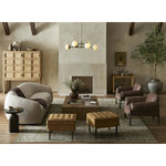 Featuring Olia Palermo Cigar Chair by Four Hands at Amethyst Home. Introducing the Olia Palermo Cigar Chair, the perfect addition to any room. With its sleek design and comfortable seat, you can relax in style. Made with the highest quality materials, this chair is built to last. Experience comfort and sophistication with the Olia Palermo Cigar Chair. 
Overall. Amethyst Home provides interior design, new home construction design consulting, vintage area rugs, and lighting in the Dallas metro area.