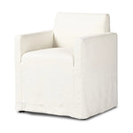 Featuring Ostend Bombay Flax  Outdoor Slipcover Dining Chair by Four Hands at Amethyst Home. This Ostend Bombay Flax Outdoor Slipcover Dining Chair is a durable and stylish option for your outdoor dining space. With its sleek design and flax-colored slipcover, this chair adds a touch of elegance to any setting. Made from high-quality materials, it offers both. Amethyst Home provides interior design, new home construction design consulting, vintage area rugs, and lighting in the Houston metro area.