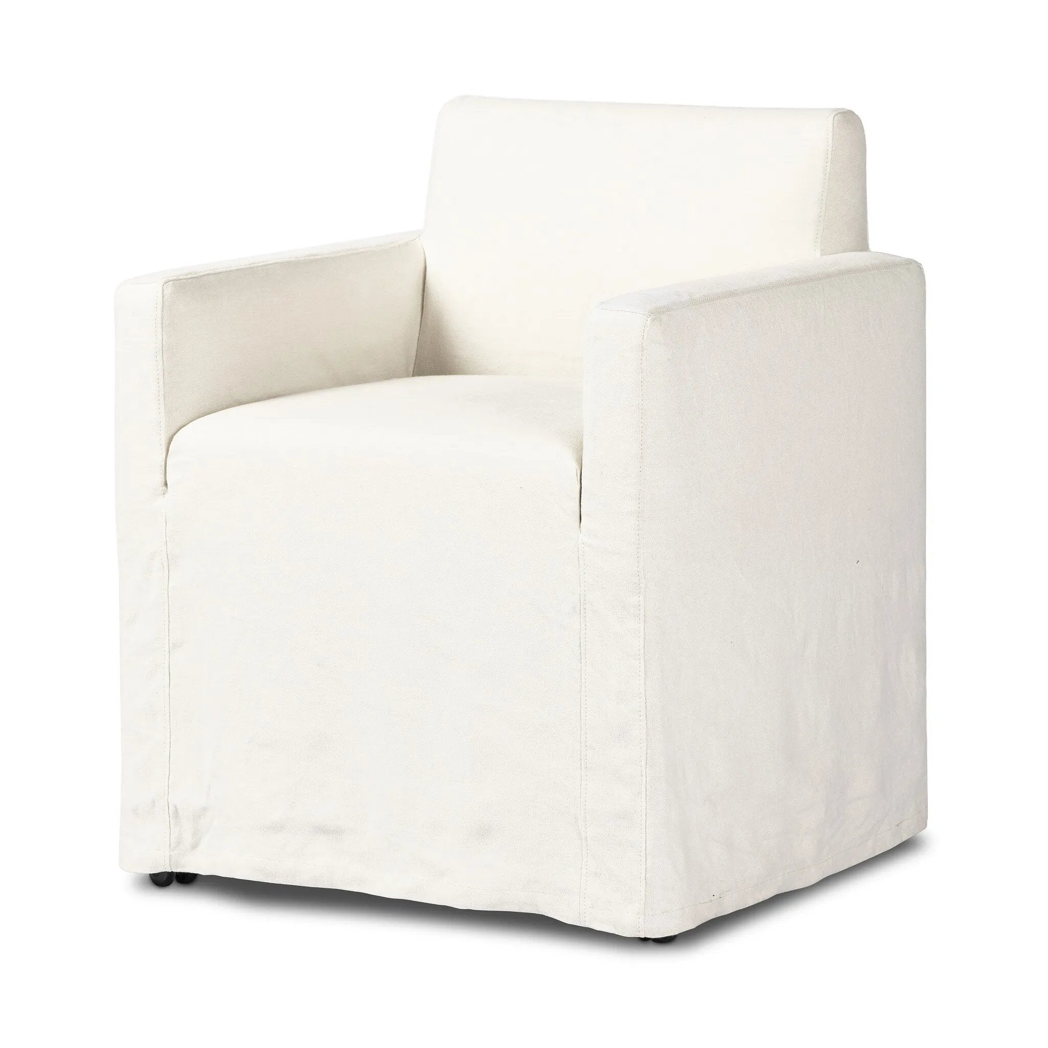 Featuring Ostend Bombay Flax  Outdoor Slipcover Dining Chair by Four Hands at Amethyst Home. This Ostend Bombay Flax Outdoor Slipcover Dining Chair is a durable and stylish option for your outdoor dining space. With its sleek design and flax-colored slipcover, this chair adds a touch of elegance to any setting. Made from high-quality materials, it offers both. Amethyst Home provides interior design, new home construction design consulting, vintage area rugs, and lighting in the Houston metro area.